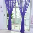 Suitable Fashion Curtain Tulle Ornament Panel Room Scarf Voile 2m * 1m