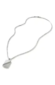 John Hardy Curb Chain Tag Necklace, Sterling Silver at Nordstrom,