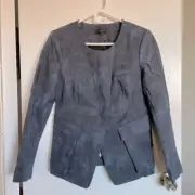 Donna Karan NY Blue Tie Dye Women's Zip Blazer - Size 8