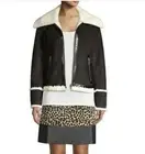 Michael Kors Suede Faux Shearling Jacket, Size P MSRS $295