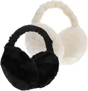 [Garneck] Warm Winter Ear Covers for Women Men 2pcs Plush Earmuffs Comfortable Material for