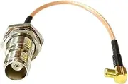ROBAUN Wireless Modem Extension TNC Female to MCX Male Right Angle Jumper Cable Adapter RG316 6inch(30cm)