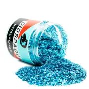 2oz Ice Bath 0.025 Blue Holographic Metal Flake - Solvent Resistant Glitter
