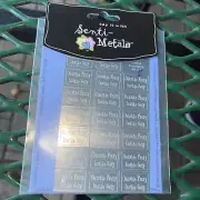 Lasting Impressions Metal Word Embellishments Outside Frosty Inside Cozy SM114