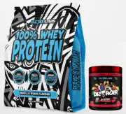Faction Labs Disorder 50 Serve Pre workout And 100% Whey Protein 1KG Combo |
