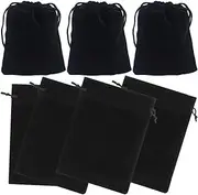 15 Pcs Soft Velvet Gift Bags, Esforzarse Velvet Cloth Jewelry Pouches Velvet Drawstring Bags Christmas Candy Gift Bag Pouch, Velvet Drawstring Gift Bags Jewelry Bags Pouches(23 X 17cm, Black)