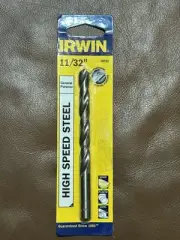 Irwin 11/32" High Speed Steel Straight Drill Bit No. 60522 NEW IN PACKAGE