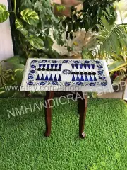 Lapis Lazuli Backgammon Set, Marble Inlay Backgammon Board Game, Gifts For Uncle