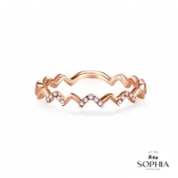 在飛比找蝦皮商城優惠-【SOPHIA 蘇菲亞珠寶】波浪造型 14K玫瑰金 鑽石戒指
