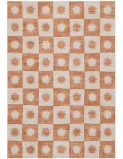 [Miss Amara] Milena Washable Rug in Orange/Beige