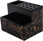 Beaupretty Box Scissors Storage Box Hair Scissors Barbering Hair Brush Organizer Scissors Holder Barber Hairdresser Maintenance Para Black Plastic