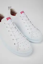 Runner White Leather Sneakers for Men.