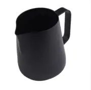 Milk Frothing Jug Black Non Stick Coating Stainless Steel 350ml Coffee Equipment