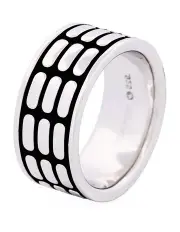 [Cudworth] Sterling Silver Enamel Ring in Black