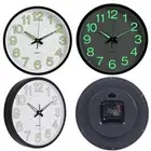 Wall Hanging Glow in Dark Noctilucent Silent Bell Luminous Quartz Clocks