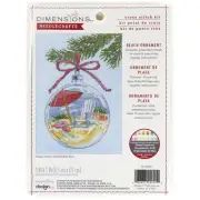 Dimensions Counted Cross Stitch Kit 5"X7"-Beach Ornament (14 Count)