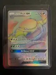 Alolan Muk GX 157/147 Hyper Secret Rare Pokemon Card NM