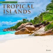 BrownTrout, Tropical Islands 18 Month Plato 2025 Wall Calendar