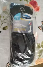 New Dr Scholl’s Men’s Diabetes & Circulatory Crew Black Socks Size 7-12 4 PAIR