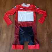 Primal Womens Large Cycling Skinsuit Speedsuit Racesuit Red L Colorado KOM QOM