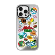 iPhone 16 Pro Max Mirror Case MagSafe Compatible WAVY STICKER DESIGN 1