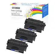 3PK CF280X Toner Cartridge Compatible with HP 80X LaserJet Pro 400 M401a M401dn