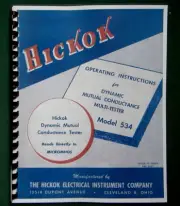 Hickok 534 Tube Tester Instruction Manual & Tube Data