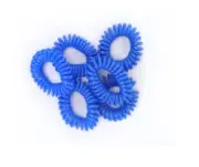 6x Swosh Spiral Hair Ties Anti-Kink Ponytail Holder Spring Hairband Blue