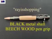 BLACK Shaft BEECH WOOD, Bolt Action Rifle Style Tactical Pen, Scope Bullet Tip