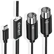 MIDI to USB C Type C Cable USB MIDI Converter with Indicator Light for4121