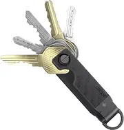 The Ridge Key Organizer - Compact Metallic Key Holder | Minimalist Innovative Keyholder | Smart Keychain Secures 2-6 Keys (Carbon Fiber)