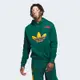 adidas 愛迪達 上衣 男款 長袖上衣 帽T 運動 三葉草 C BADGE HOODY 綠 IL2354