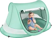 Baby Beach Tent, UV Resistant Toddler Dome, Foldable Baby Pop Up Tent for Vacation, Camping, Pool, Beach, Travel, Backyard