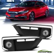 For 19-20 Honda Civic Bumper Fog Light Driving Lamp+Factory Style Switch Harness (for: Honda)