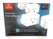 Globe Electric Wi-Fi Smart Plug, No Hub Required, Voice Activated, 4 Grounded...