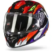 X.R3R Zorga Orange Green Full Face Helmet