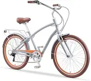 [sixthreezero] EVRYjourney Men's Step-Through Hybrid Alloy Beach Cruiser Bicycle (24-Inch, 26-Inch, and eBike)