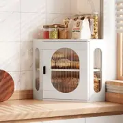 Bread Box for Kitchen Countertop Large Corner Bread Loaf Storage Container Do...