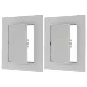 5x5 Inch(125x125mm) Removable Hinged Access Panel, 2 Pcs Access Doors, Grey