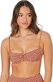 [Seafolly] Women's Standard Underwire Bustier Bralette Bikini Top Swimsuit, Cleo
