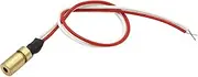 LASERFUCHS 70115864 Spot Laser Red 650 nm 1 mW 3 V DC Diameter 6 x 17 mm Laser Class 2 Focus Collimated Cable Length 70 mm