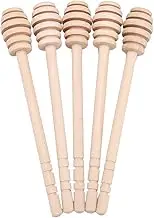 24Pcs Wooden Honey Dipper Stick Jam Syrup Drizzler Stirring Rod Kitchen Gadgets(16cm)