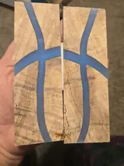 Stabilized Spalted Maple And Epoxy Knife Scales, #149
