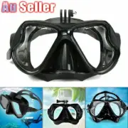 Black Diving Mask Scuba Snorkel Goggles Face Glasses Mount For GoPro Hero