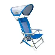 Sunshade Backpack Beach Chair | Reclining Folding Canopy Chair wi...