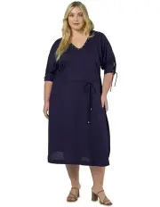 [Indigo Tonic] Jodie Midi Dress in Navy