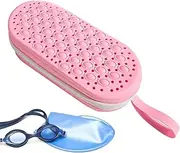 Goggle Case - Snorkeling Goggle Organizer - Large Capacity Silicone Swimming Eyewear Storage, Portable Diving Glasses Case for Adults Kids
