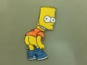 Bart Mooning Embroidered Patch.