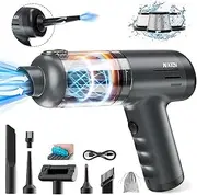 AX2V Car Vacuum Portable Cordless - Car Vacuum Cleaner High Power 18000PA Suction Portable Vacuum for Car, 4 in 1 Mini Handheld Vacuum with Cleaning Gel for Car, Home, Pet, Office