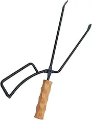 BESTOYARD Outdoor BBQ Fireplace Tongs Heavy Duty Charcoal Clip with Handle for Campfire and Fire Pit Use Firewood Grabber Garbage Picker Scald Resistant Design